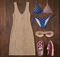 Freedom Wave Halter Bikini Set