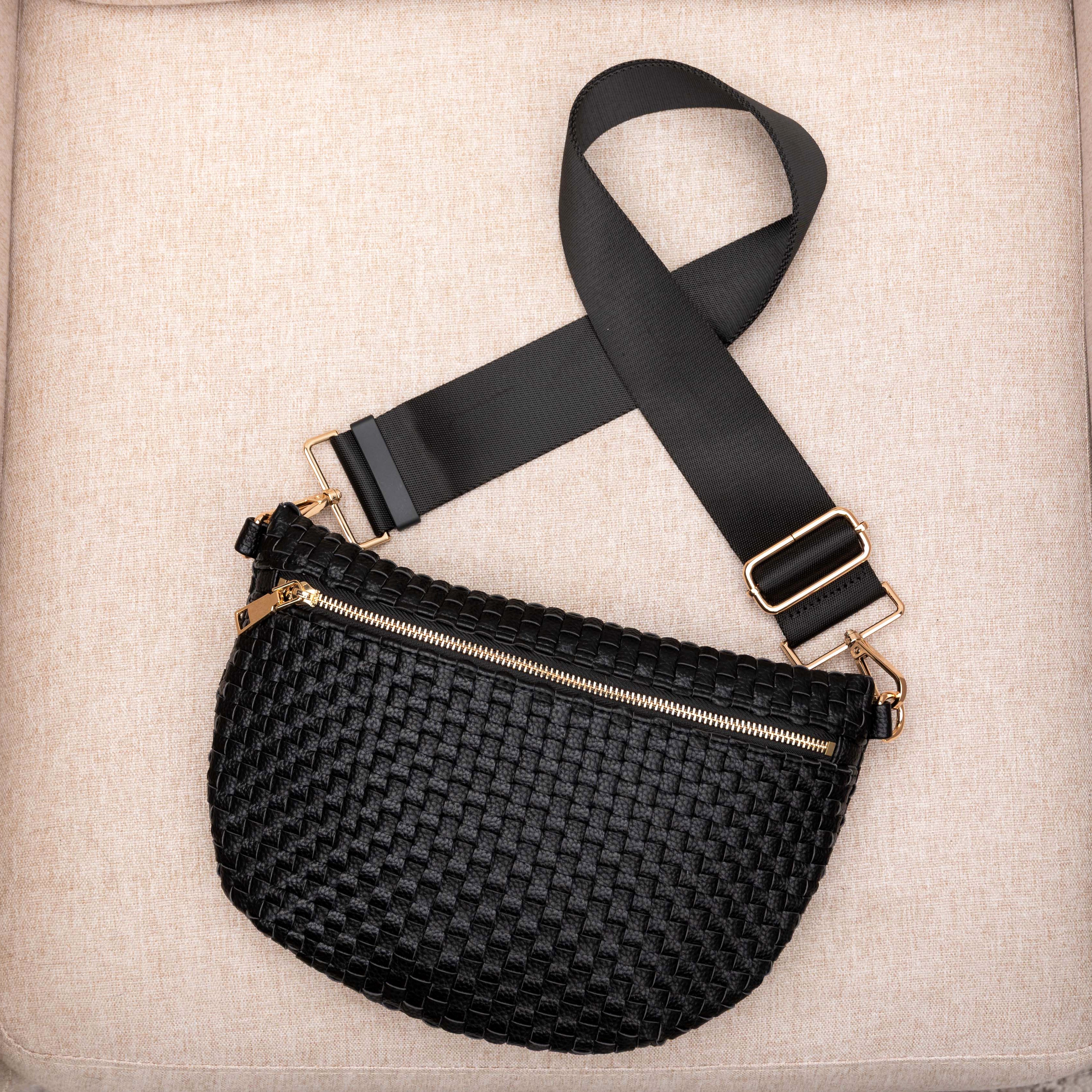 Vivienne Woven Vegan Leather Crossbody Sling Bag