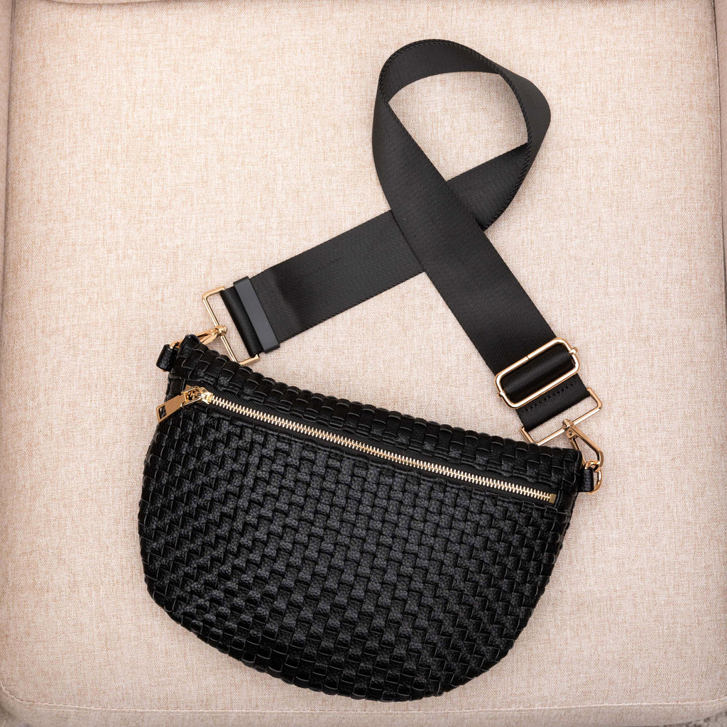 Vivienne Woven Vegan Leather Crossbody Sling Bag