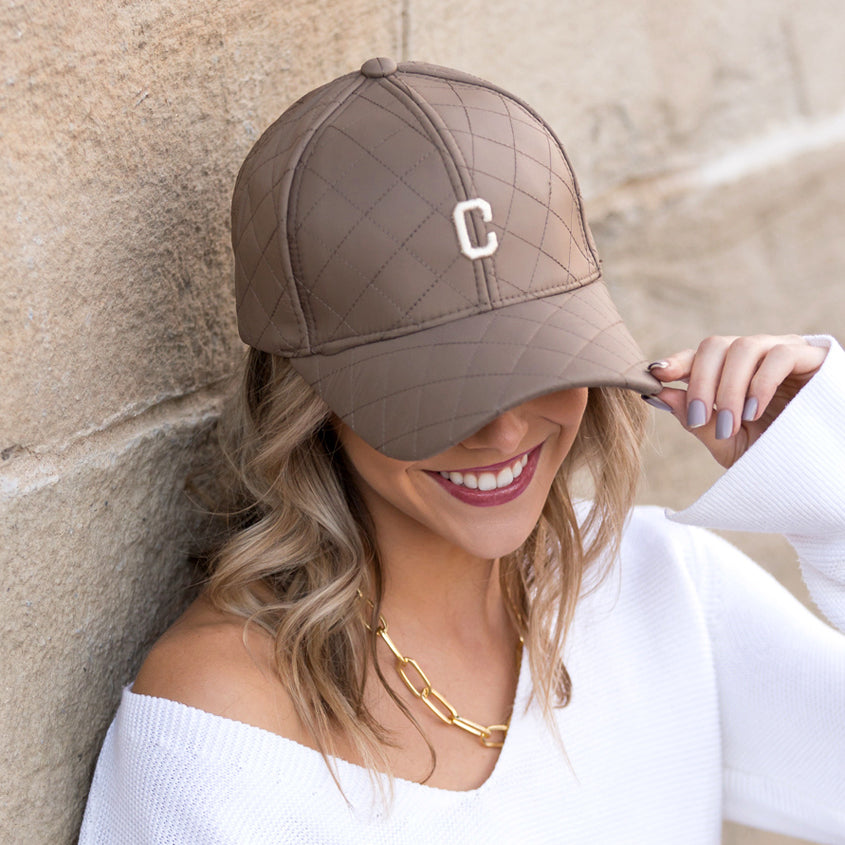 Quilted Puffer Ball Cap | Structured Adjustable Fit