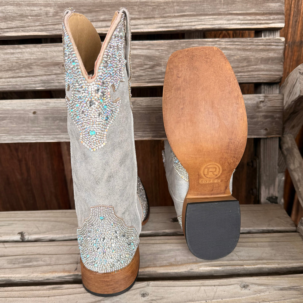 Roper Silver Rhinestone Boot