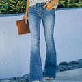 High Waist Designer Stretch Flared Jeans