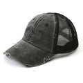 Distressed Messy Bun Hat Cap | Ponytail & Bun Opening