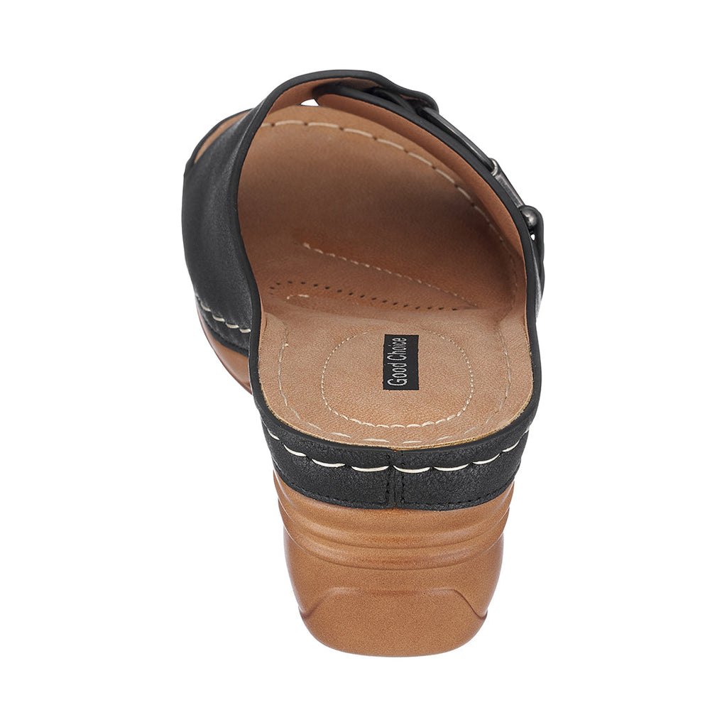 Bay Black Wedge Sandals | Honey Grit Co.