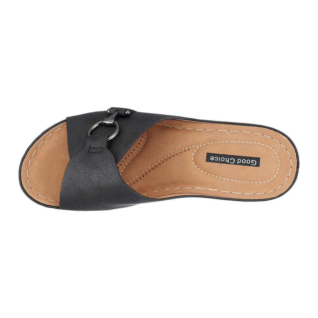 Bay Black Wedge Sandals | Honey Grit Co.