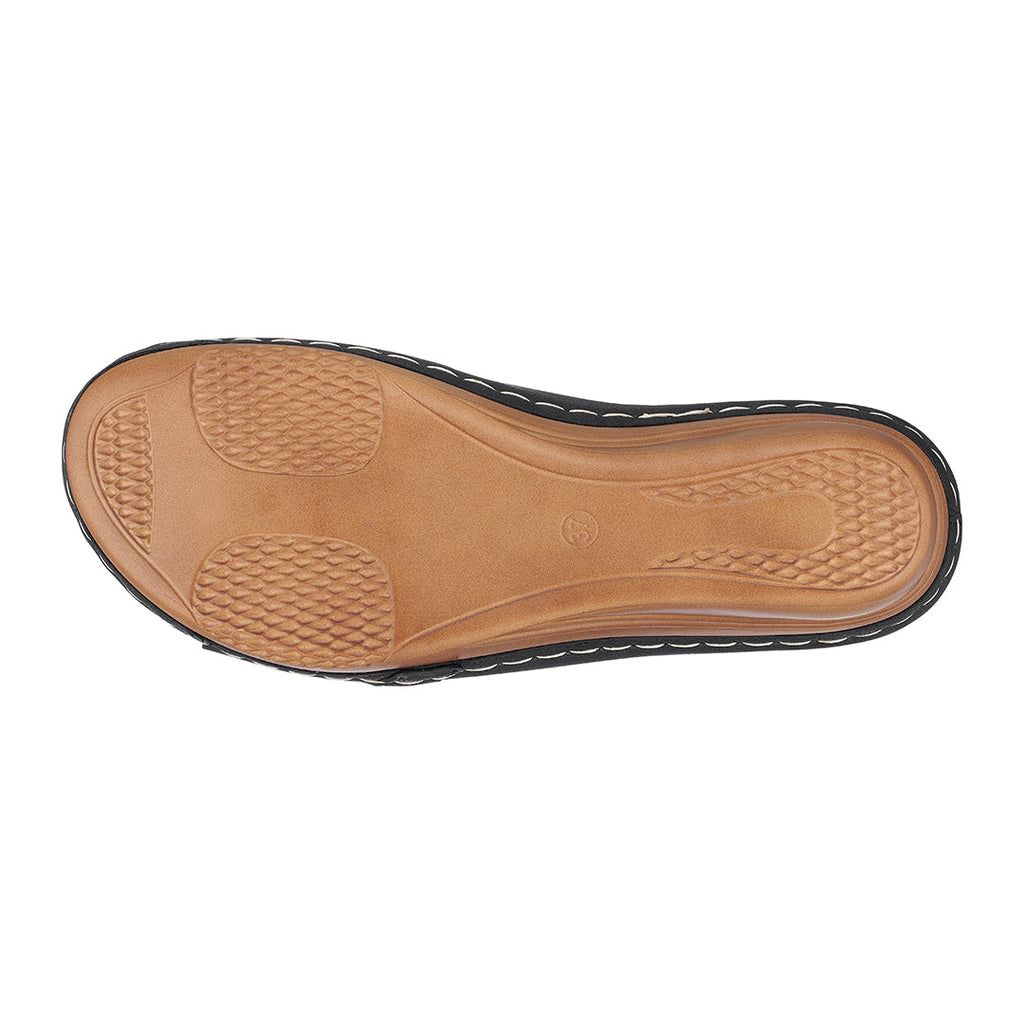 Bay Black Wedge Sandals | Honey Grit Co.