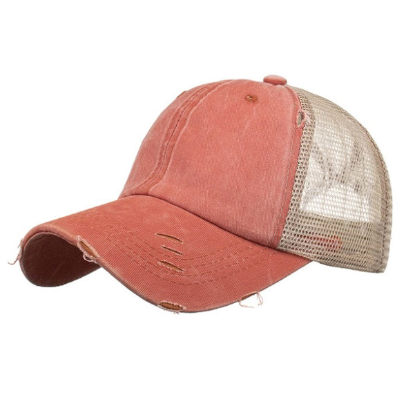 Distressed Messy Bun Hat Cap | Ponytail & Bun Opening