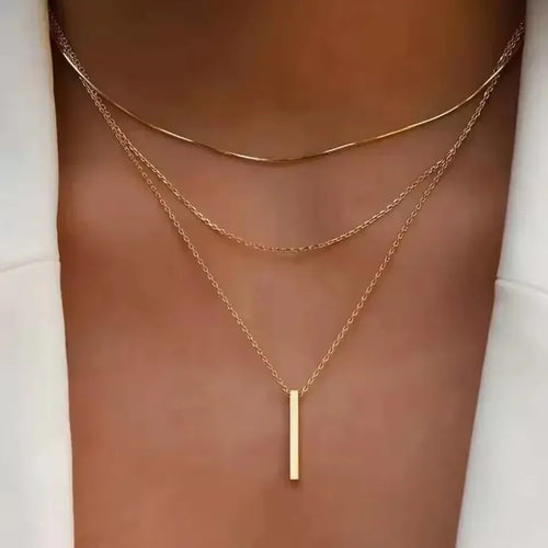 3-Piece Gold Charm Necklace Set