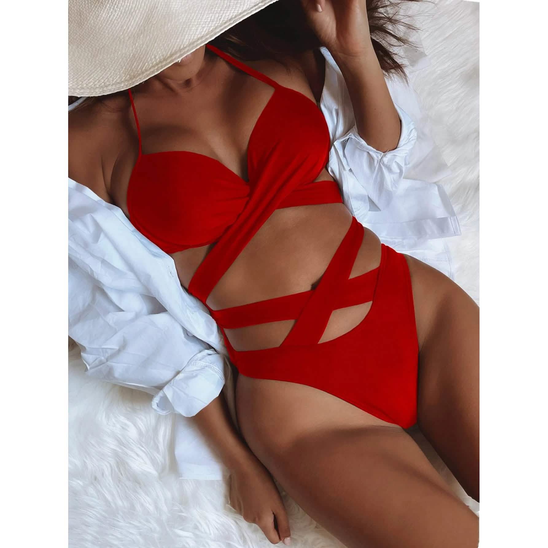 Wild Water Criss Cross Push Up Bikini
