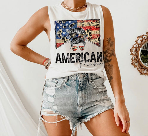 American Mama / Mini - American Flag & Leopard Print - 11 Style Options