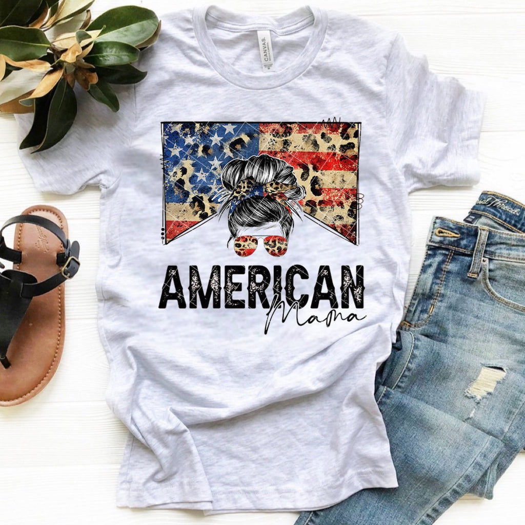 American Mama / Mini - American Flag & Leopard Print - 11 Style Options