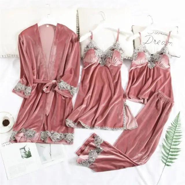 4-Piece Satin Loungewear Set
