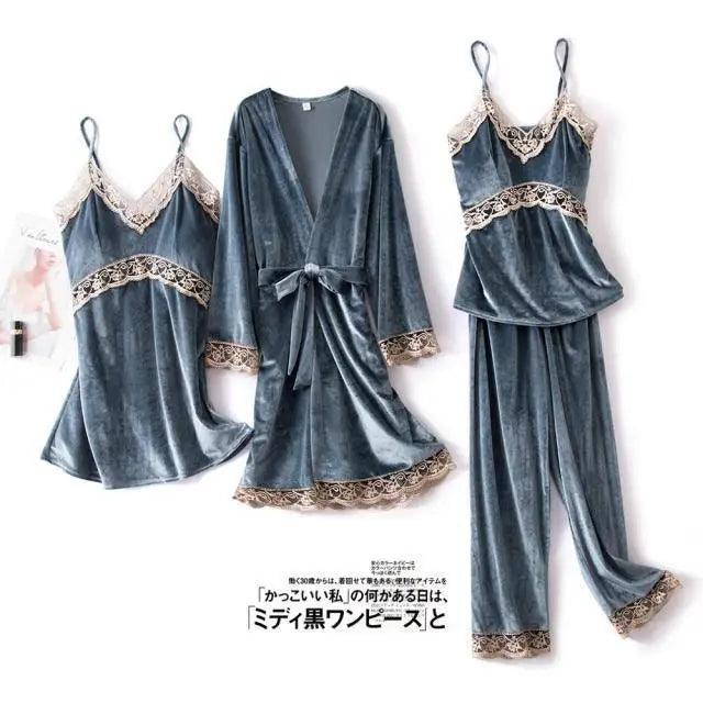 4-Piece Satin Loungewear Set