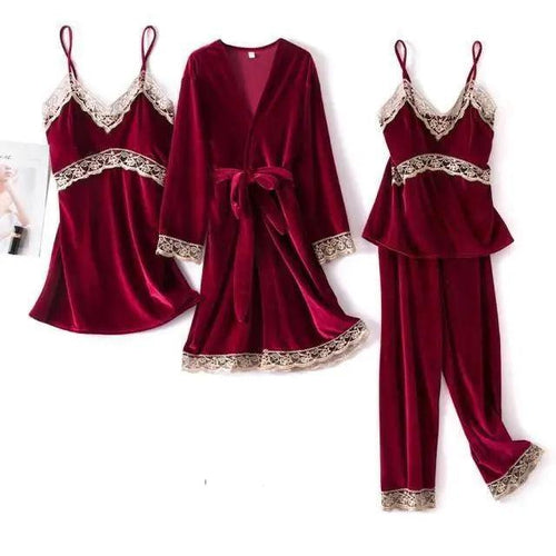 4-Piece Satin Loungewear Set